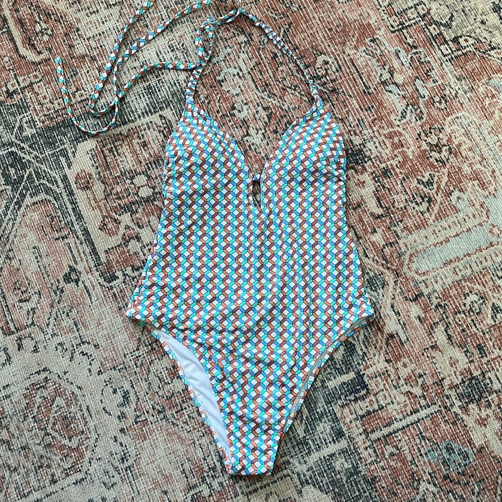 NWT Shade & Shore Halter Extra Cheeky One Piece